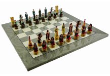 (image for) American West Chessmen & Greenwich Street Chess Board From Spain