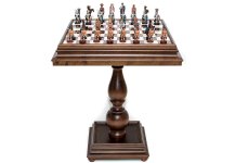 (image for) Romans & Egyptians Pewter Chessmen & Monticello Marble Table
