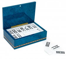 (image for) Bello Games Collezioni - Piazza Dei Miracoli Luxury Italian Briarwood Double Nine Dominoes Set