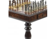 (image for) Medieval Chessmen with Frizoni Chess Table from Italy