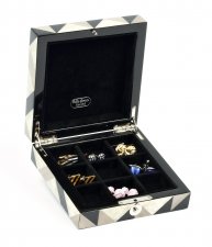 (image for) Bello Collezioni - Abruzzi Luxury Genuine Mother of Pearl Cufflink Box