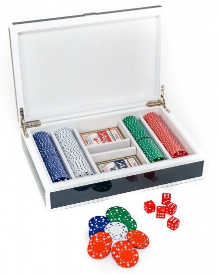 (image for) Bello Games Deluxe Lacquered Case with 200 Clay Poker Chips - Click Image to Close