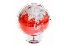 (image for) Red & Silver Globe of The World