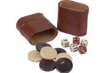 (image for) Aristotle Arcylic Marbleized Backgammon Checkers Set