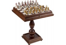 (image for) Bello Collezioni - The Tzar, Ivan The Great Chessmen & Monticello Chess Table