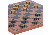 (image for) Bello Collezioni - Georgio Checkers Board & Bella Gina Checkers from Italy