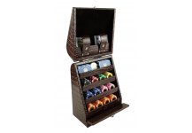 (image for) Bello Collezioni - Piazza Della Stazione Luxury Poker Set from Italy in a Genuine Leather Croco Printed Case