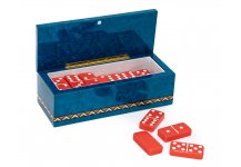 (image for) Bello Games Collezioni - Piazza Di Spagna Luxury Double Six Professional Jumbo Size Tournament Dominoes Set with Spinners in a Briarwood Box from Italy