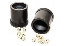 (image for) Two Bello Games Professional Genuine Leather Ribbed Dice Cups