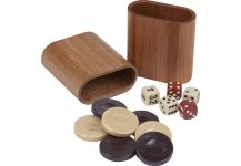 (image for) Aristotle Arcylic Marbleized Backgammon Checkers Set