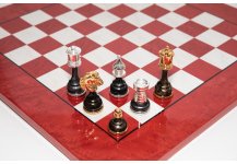 (image for) Bello Collezioni - Calenzano Luxury Solid Brass 24K/Silver Plated Chessmen from Italy