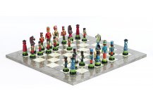 (image for) Huszar Chessmen from Hungary & Greenwich St. Board from Spain