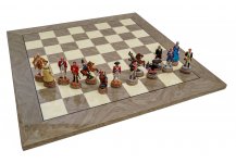(image for) American Revolutionary War of Independence Hand Painted Luxury Pewter Chessmen