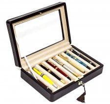 Forest Hills Genuine Leather Eight Pen Box