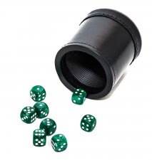 (image for) Bello Games Professional Geninue Leather Ribbed Dice Cup