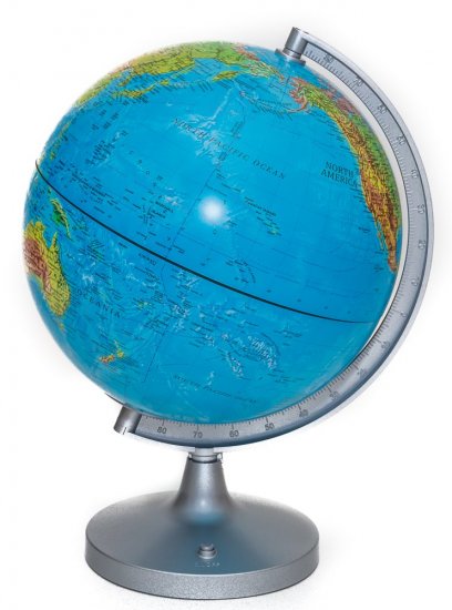 (image for) Desktop Blue Ocean Globe with Lighting 11" - Click Image to Close