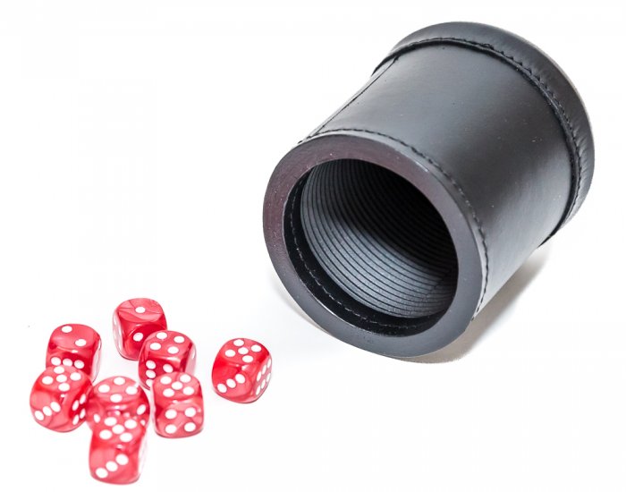 (image for) Bello Games Professional Geninue Leather Ribbed Dice Cup - Click Image to Close