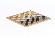 (image for) Traditional Wooden Checkers Set