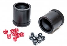 (image for) Two Bello Games Professional Genuine Leather Ribbed Dice Cups
