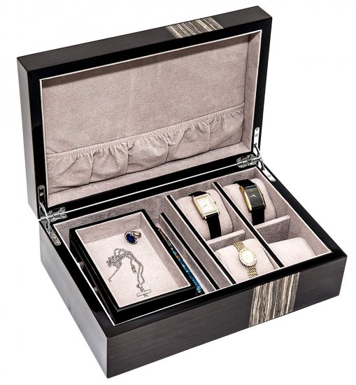 (image for) Sheepshead Bay Deluxe Men's & Woman's Watch, Pen & Jewelry Box - Click Image to Close