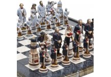(image for) Bello Collezioni - American Civil War Luxury Chessmen & Mancini Board from Italy
