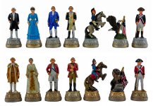 (image for) American Revolutionary War of Independence Hand Painted Chessmen
