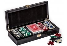 (image for) Barclays Carbon Fiber Case with Professional Clay Poker Chips