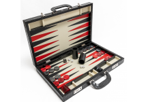 (image for) Bello Games Collezioni - Constantino Luxury Genuine Leather Backgammon Set from Italy 23"