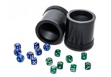 (image for) Two Bello Games Professional Genuine Leather Ribbed Dice Cups