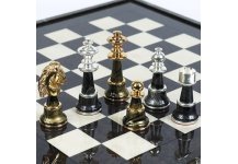 (image for) Bello Collezioni - Mancini Luxury 24K Gold/Silver Plated Chessmen from Italy