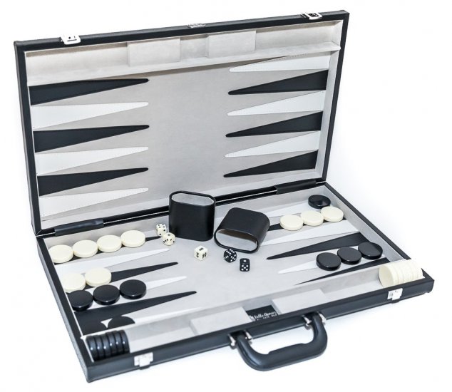 (image for) Rockefeller Plaza Deluxe Backgammon Set 21" - Click Image to Close