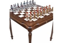 (image for) Bello Collezioni - Great Wall of China Chessmen & Luxury Palazzo Table from Italy