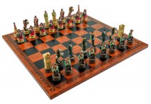 (image for) American West Chessmen, Cowboys & Indians & Georgio Chess Board from Italy
