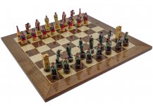 (image for) American West Chessmen & Columbus Avenue Chess Board from Spain