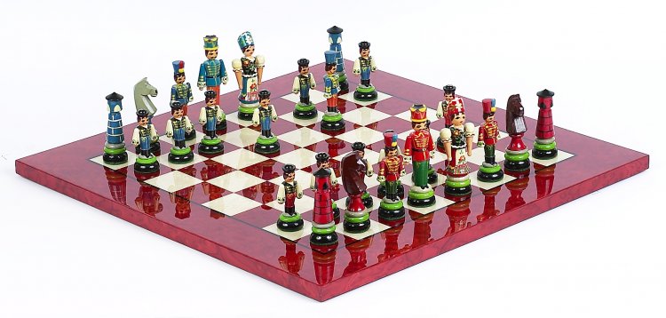 (image for) Huszar Chessmen from Hungary with Eleganza Board from Italy - Click Image to Close