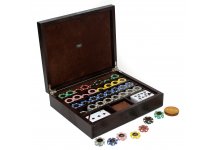 (image for) Bello Collezioni - Via Monte Napoleone Luxury Poker Set in a Genuine Lizard Case