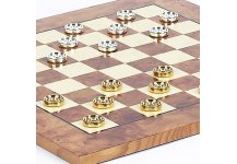 (image for) Bello Collezioni - Agostino Checkers Board & Bella Valentina 24K Gold Plated Checkers from Italy