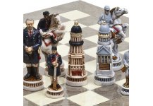(image for) Bello Collezioni - American Civil War Luxury Hand Painted Chessmen from Italy