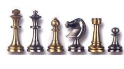 (image for) Brass & Metal Staunton Chessmen